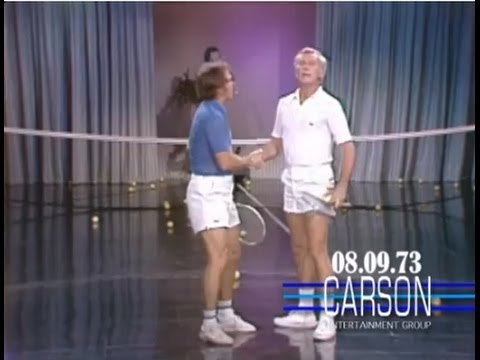 Bobby Riggs Gives Johnny Carson Tennis Lessons on "The Tonight Show" — 1973 episode artwork