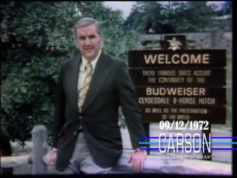 Budweiser Commercial with Johnny Carson, Clydesdale horses, and Ed McMahon - 9/12/1972 episode artwork