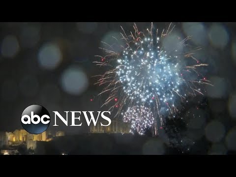 Despite heavy rains, Greece lights up for the New Year