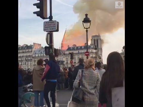 Notre Dame's spire collapses amid raging fire | ABC News episode artwork