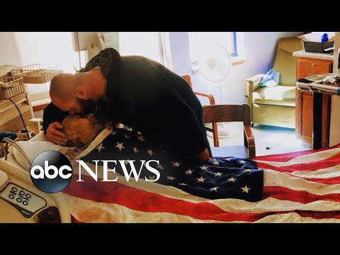 Son of a veteran fulfilled his father's dying wish to be draped in the American flag episode artwork