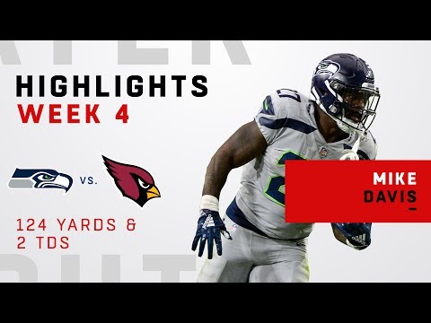 Mike Davis Dominates w/ 124 Total Yards & 2 TDs!