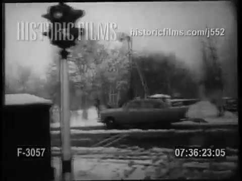 NEW YORK CITY IN RARE APRIL SNOW STORM - 1953
