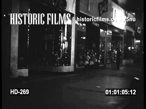 CITY STREETS AT NIGHT, 1940S