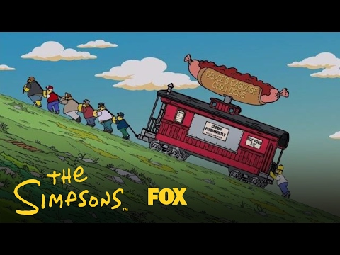Deuce's Caboose Chili Dog Cart Makes It To The Top Of The Hill | Season 28 Ep. 13 | THE SIMPSONS episode artwork