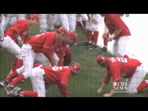 Impromtu dance party during rain delay
