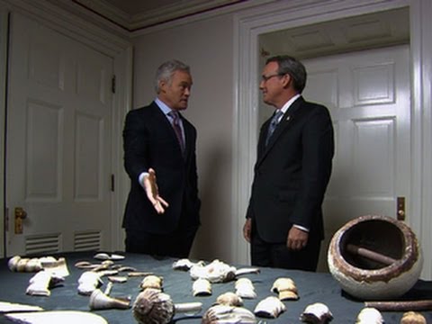 Broken pieces of the dome