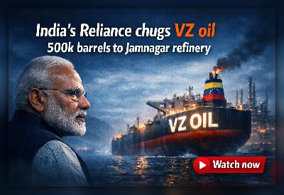 India’s Reliance chugs VZ oil 500k barrels to Jamnagar refinery—Rapid Read 14 Feb 2026