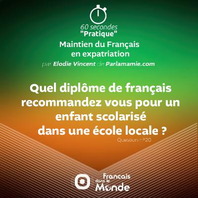 Quel diplôme de français recommandez vous pour un enfant scolarisé dans une école locale ?