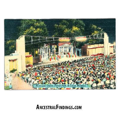 AF-1162: Postcards from the Past | The Municipal Opera in Forest Park, St. Louis AF-1162: Postcards from the Past | The Municipal Opera in Forest Park, St. Louis