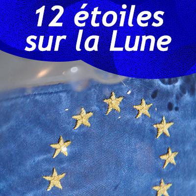 12 étoiles sur la Lune – Drapeau européen