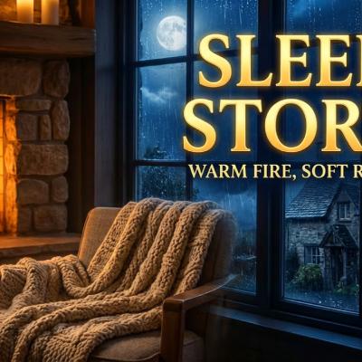Fall Asleep in a Cosy Fireside Cottage | Rain & Fireplace Sleep Story