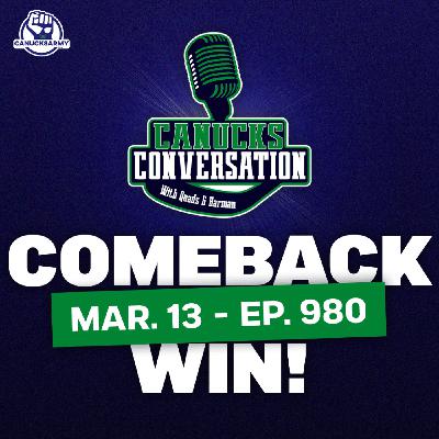 Mar. 13: Three point night for Rossi as the Canucks beat Nashville (ep. 980) Mar. 13: Three point night for Rossi as the Canucks beat Nashville (ep. 980)