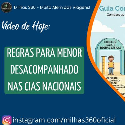 Regras para menor desacompanhado nas Cias Nacionais Regras para menor desacompanhado nas Cias Nacionais
