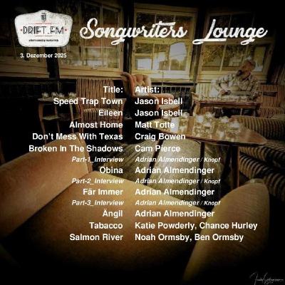 Songwriters Lounge vom 3. Dezember 2025 Songwriters Lounge vom 3. Dezember 2025