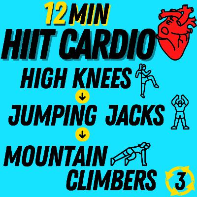 12 MIN INDOOR HIIT CARDIO (NO EQUIPMENT, BUILT-IN TIMER)