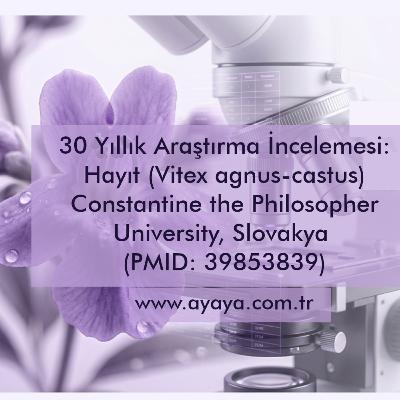 29 Yıllık Bilimsel Bilanço: Hayıt (Vitex) ve Kadın Sağlığı Üzerine 57 Akademik Araştırma