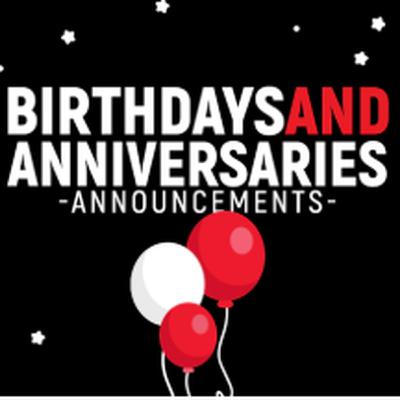 Birthdays and Anniversaries - October 10