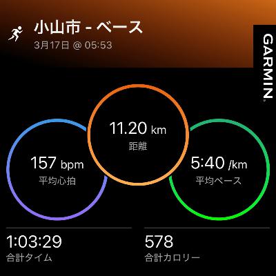 3月17日のラン記録