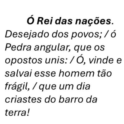 Antífonas da Expectação de Maria 06 - Ó Rei das nações