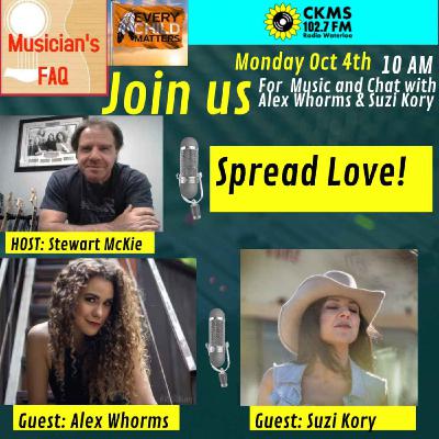 Alex Whorms and Suzi Kory an hour of music and chat part 2 Alex Whorms and Suzi Kory an hour of music and chat part 2