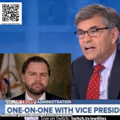 A Furious George Stephanopoulos Ends JD Vance Interview Over Homan Bribe Scandal