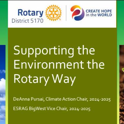 142. Supporting the Environment the Rotary Way