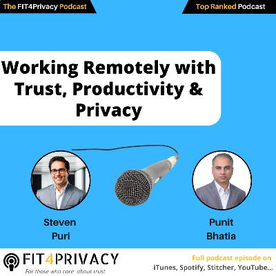 Working Remotely with Trust, Productivity & Privacy with Steven Puri and Punit Bhatia in the FIT4PRIVACY Podcast E144 S06