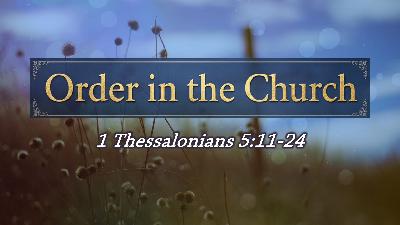 Order in the church - Audio