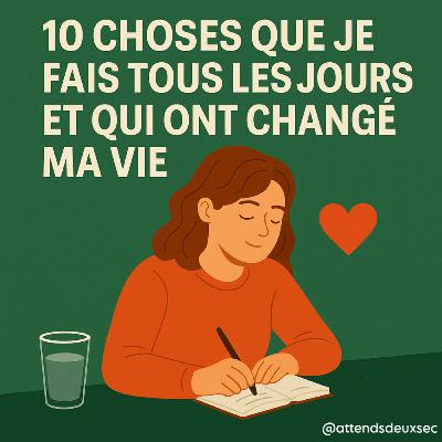 10 choses que je fais tous les jours et qui ont changé ma vie ❤️‍🩹