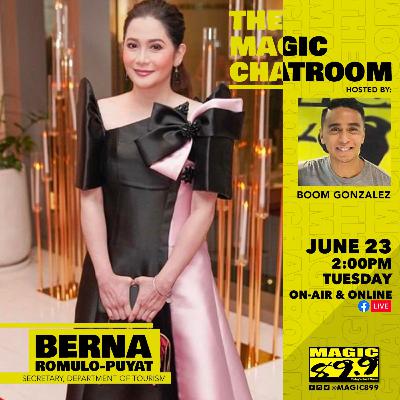 Secretary Berna Romulo-Puyat enters The Magic Chatroom with Boom Gonzalez