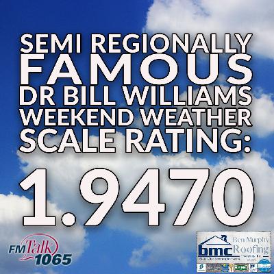 Dr Bill Williams Semi Regionally Famous Weekend Weather Forecast Scale Rating - Ben Murphy Co - 10-31-25