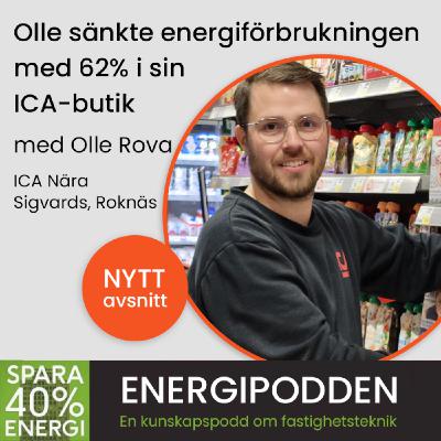 Olle sänkte energiförbrukningen med 62% i sin ICA-butik