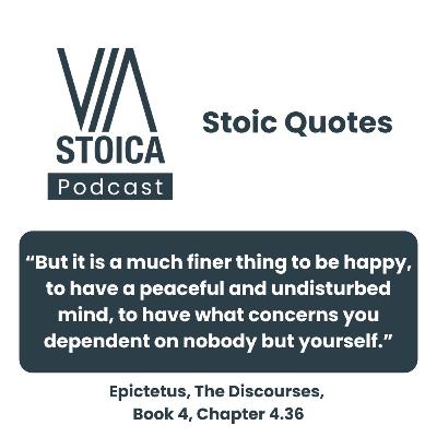 Stoic Quote: A Peaceful Mind Depends on You Alone Stoic Quote: A Peaceful Mind Depends on You Alone