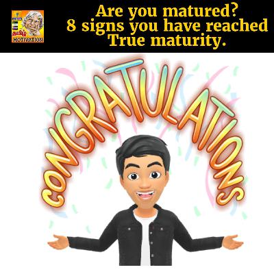 🔥🔥 Best version of you|8 Signs you have reached true maturity|Tamil Self Help Life Motivation RJ Mano