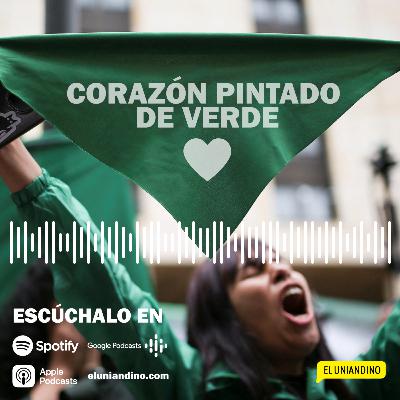 Corazón pintado de verde