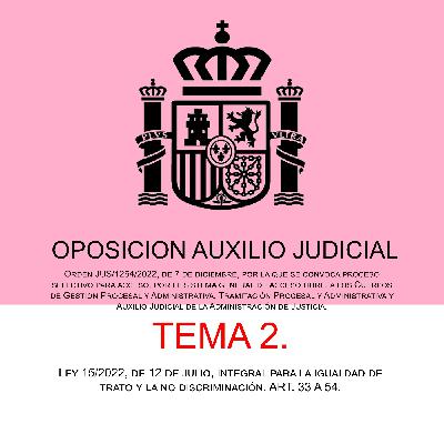 TEMA 2 .- Ley 15/2022, de 12 de julio, integral para la igualdad de trato y la no discriminación. ART. 33 a 54.