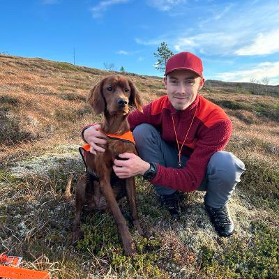 Martin Manstad og sin aller første hund!