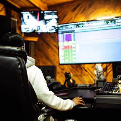 Female music engineer