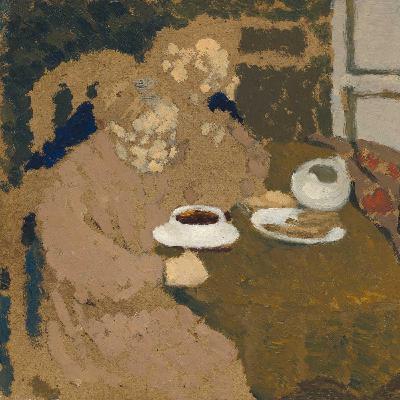 Two Women Drinking Coffee by Edouard Vuillard Two Women Drinking Coffee by Edouard Vuillard
