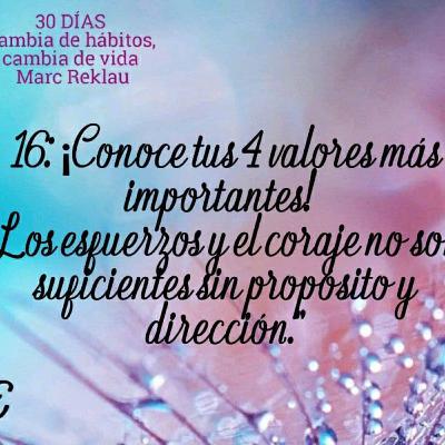 16: ¡Conoce tus 4 valores más importantes! 16: ¡Conoce tus 4 valores más importantes!
