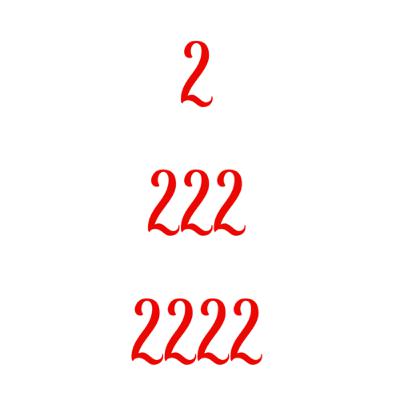 2, 222, 2222