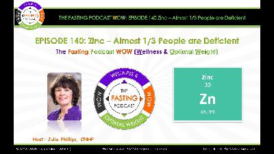 Episode 140 Zinc - Almost 1/3 People are Deficient