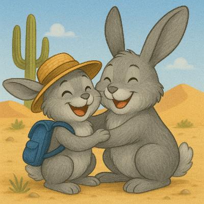גזרי הארנב מחפש את אמא במדבר 🐇 🏜️