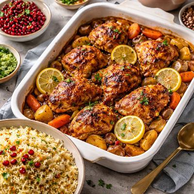 Lemon Garlic Chicken & Rice