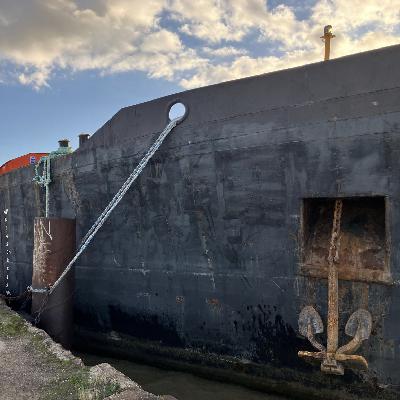 Large Old Boat moored near Greenwich, London, UK on 8th November 2025 – by Cesar Gimeno Lavin
