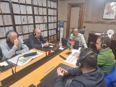 Barra libre en Ser Deportivos Segovia tras el empate a uno de la Segoviana con el Atlético Astorga con Kini, Ángel Berbel, Jesús Bellota, Javier Jiménez y Yeyo