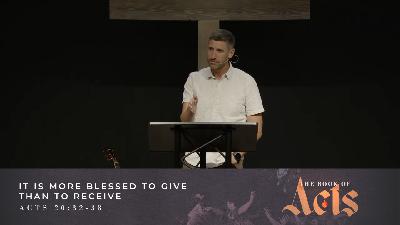It Is More Blessed to Give Than to Receive