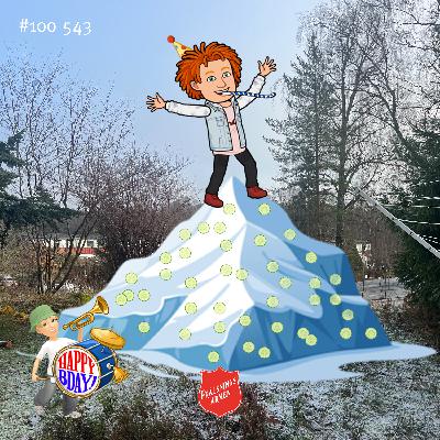 #100 543 Åsskar fyller år och bestiger världens högsta gurkasnöglassberg