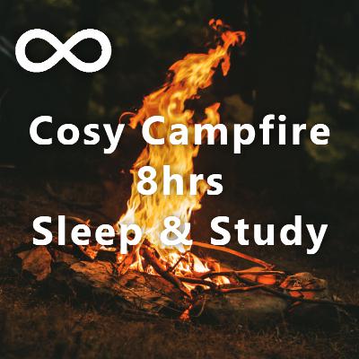 Cosy Campfire Relaxing Ambience | Sleep & Study Sounds | White Noise (8hrs)